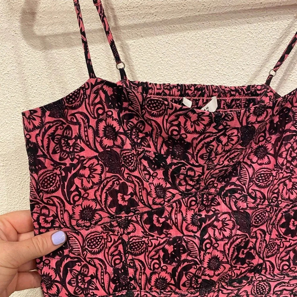 Derek Lam 10 Crosby RUFFLED FLORAL-PRINT COTTON-JACQUARD DRESS Size 2 EUC - Picture 3 of 5